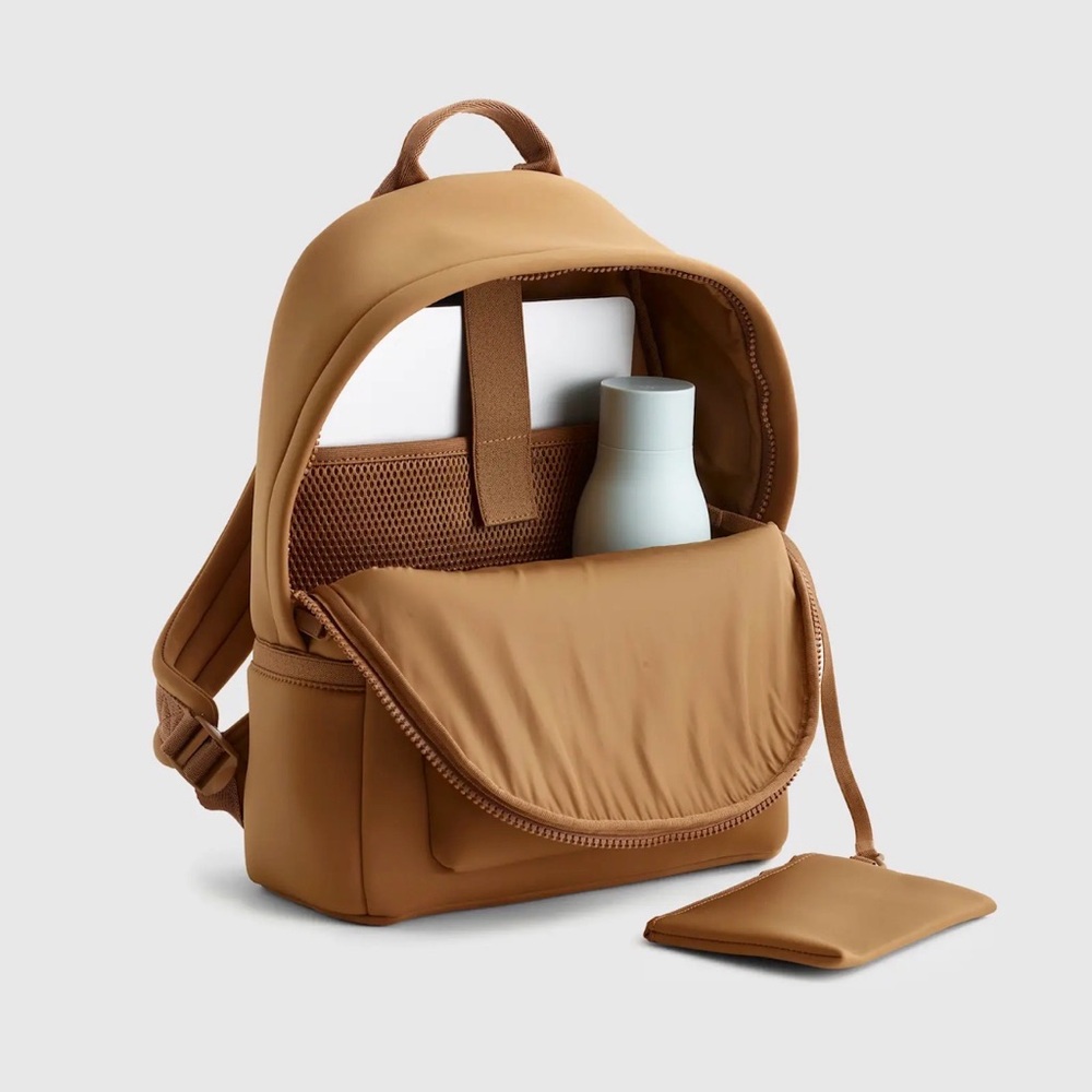 Quince All Day Neoprene Backpack in Mocha - Picture 3 of 10